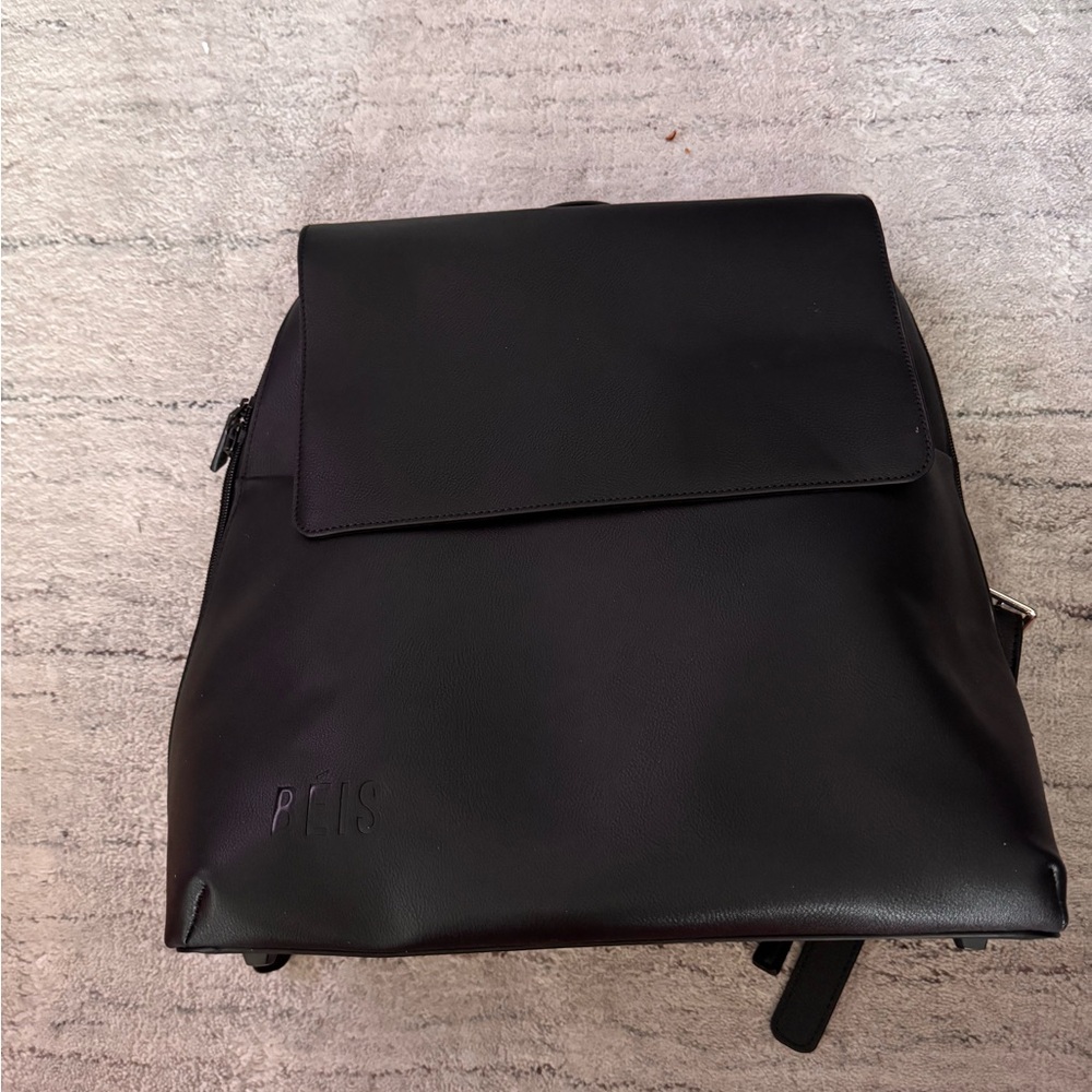 Beis Black Vegan leather backpack from the Wicked collection.  Never used.